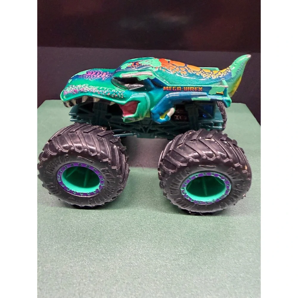 Hot Wheels Monster Truck Mega-Wrex Teal Green Dinosaur Diecast 1:64 Scale
